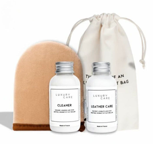 الطقم الضروري للعناية بالمنتجات الجلدية